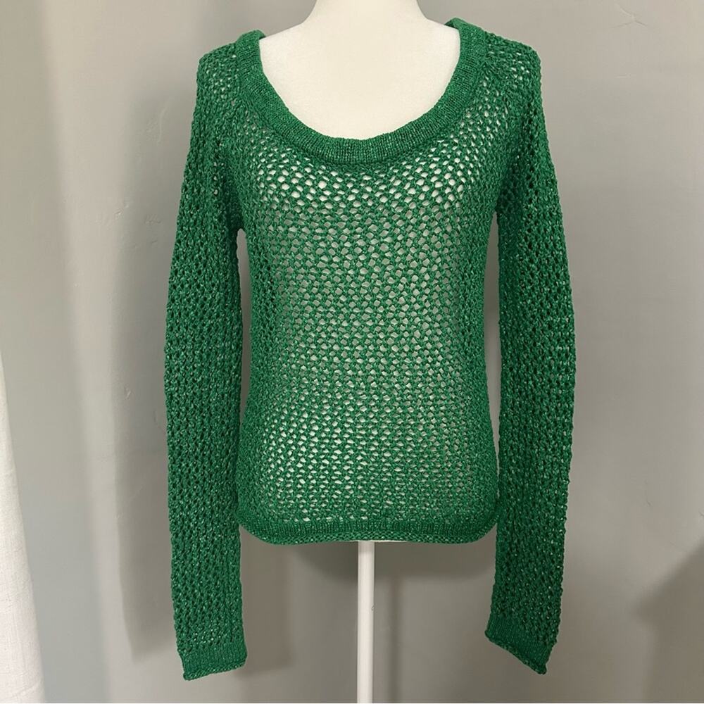 Torn by Ronny Kobo Open Knit Sweater, Women’s Blouse, Layering, Bright, M